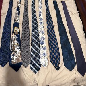 Elegant Men's Tie Collection - Assorted Blue Colors